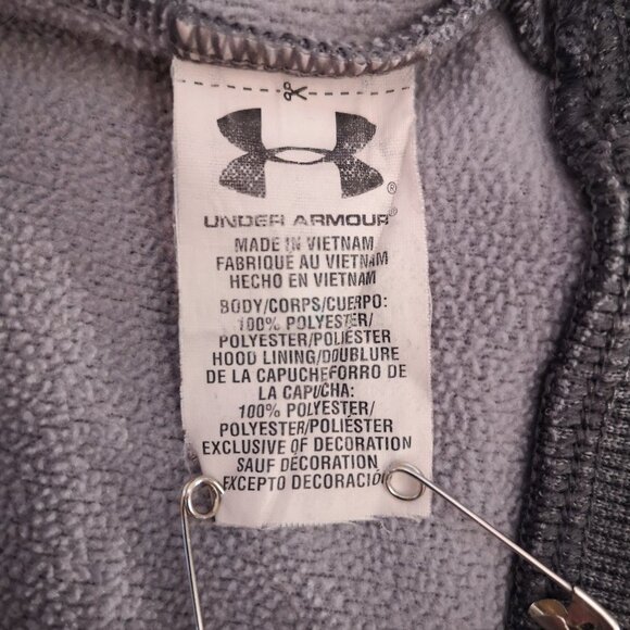 Under Armour Cold Gear Ladies Grey Size Small Fleece Lined Semi Fitted Hoodie - Picture 7 of 12
